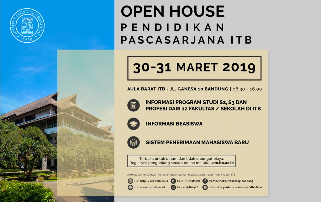 Open House Pendidikan Pascasarjana ITB – FAKULTAS TEKNOLOGI INDUSTRI