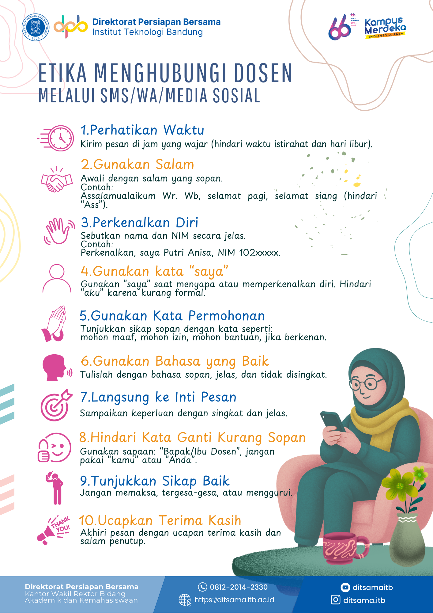 ETIKA MENGHUBUNGI DOSEN MELALUI SMS/WA/MEDIA SOSIAL