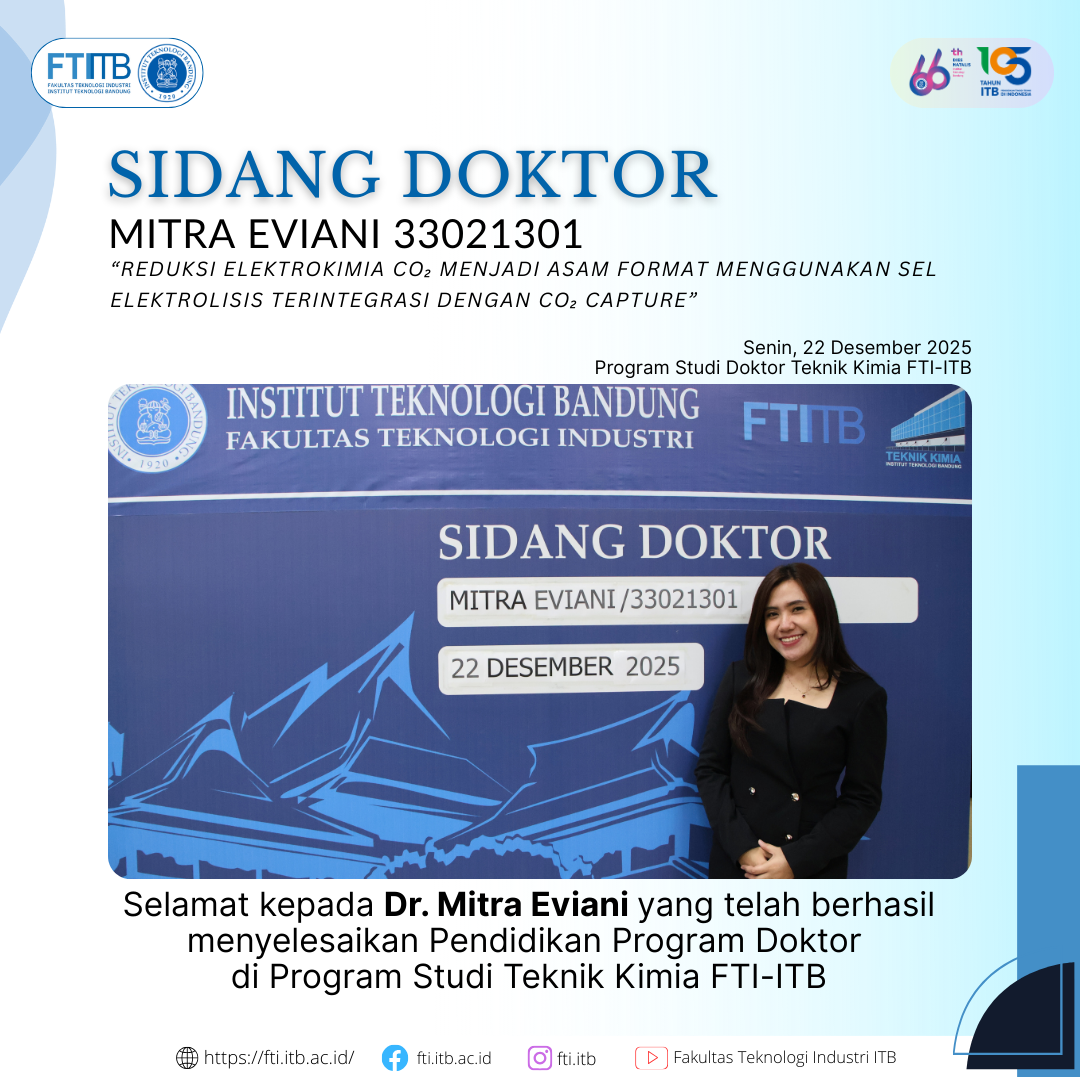 Selamat atas sidang pendidikan Program Doktor FTI-ITB